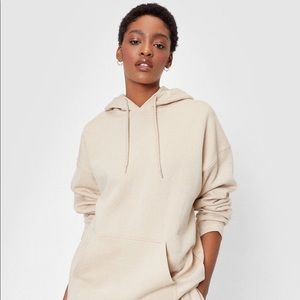 NASTY GAL BEIGE HOODIE SET